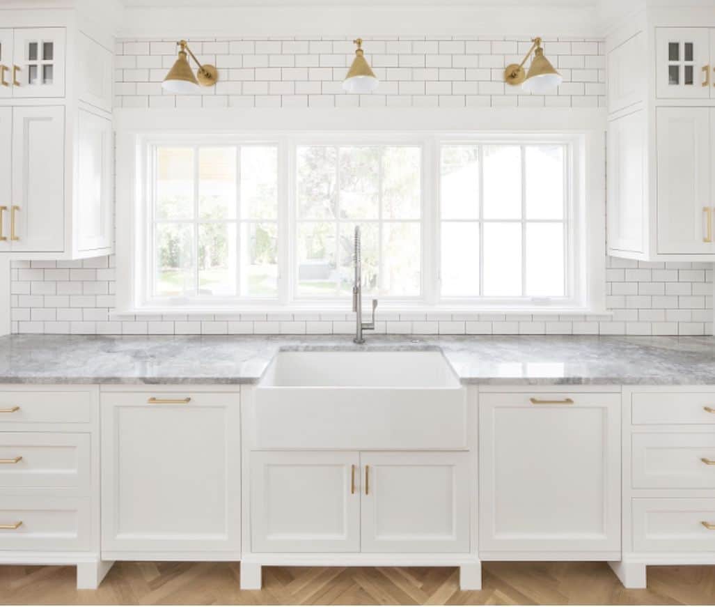 simply white paint color on kitchen cabinets