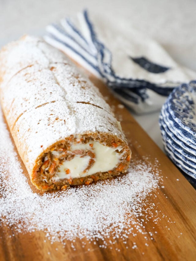 Carrot Cake Roll with Cream Cheese Frosting Recipe Story The Quick