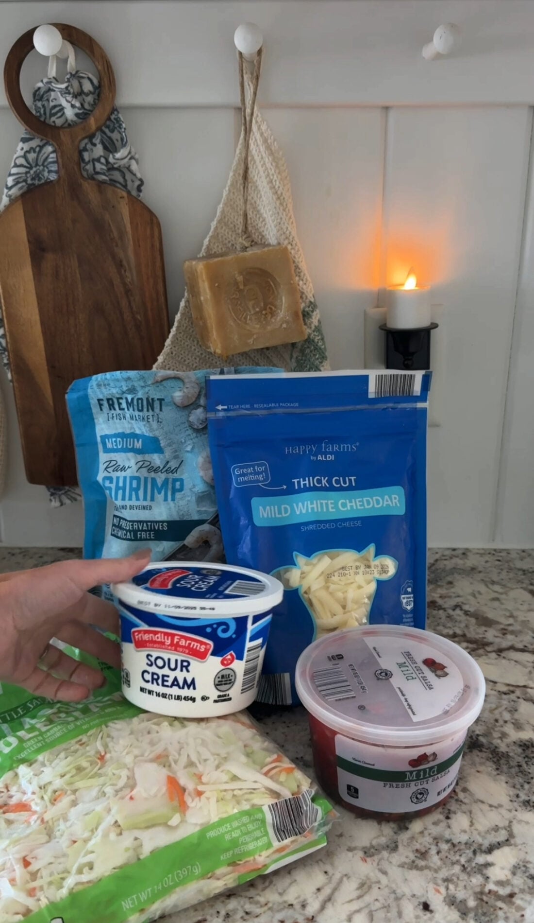 ingredients for shrimp tacos